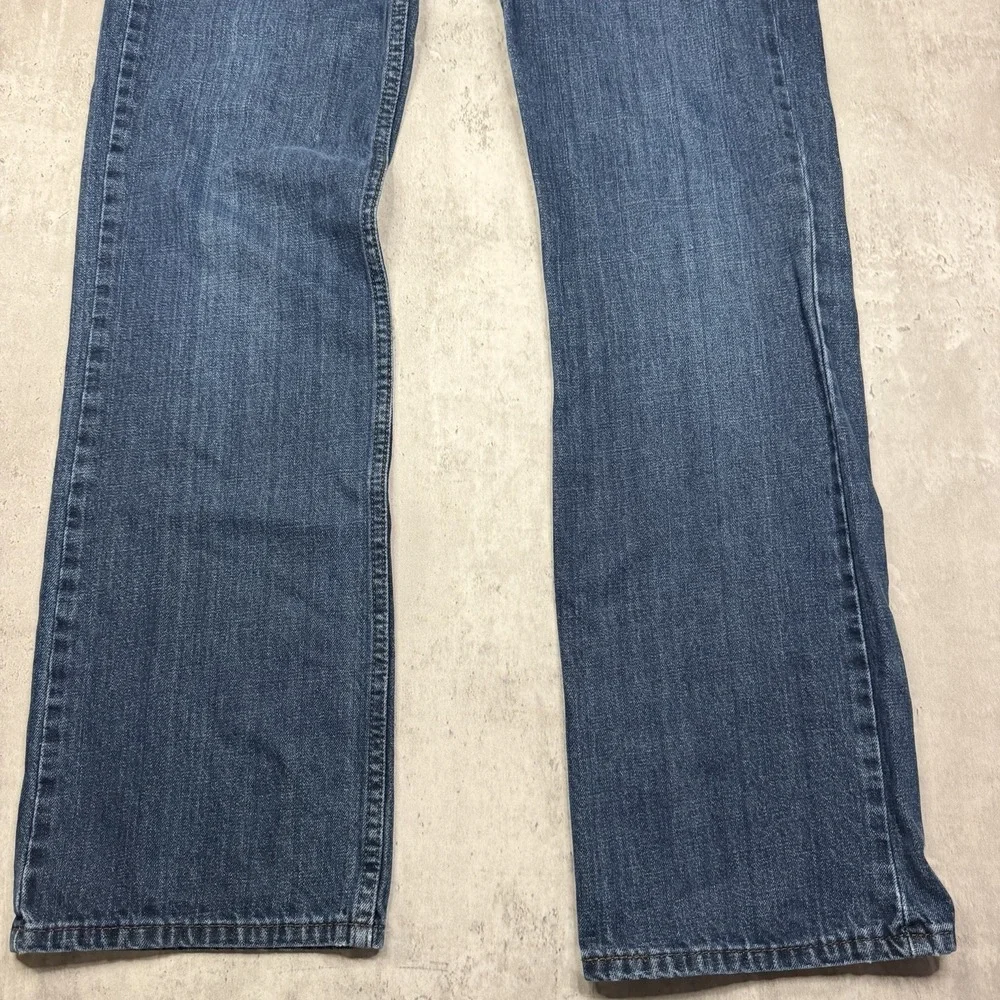 Levis 527 Jeans Mens 32x34 Blue Bootcut Mid Rise Dark Wash Cotton Work Rodeo